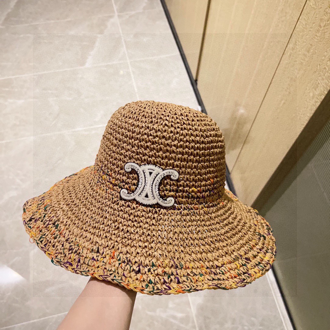 Ce**e crochet straw bucket hat