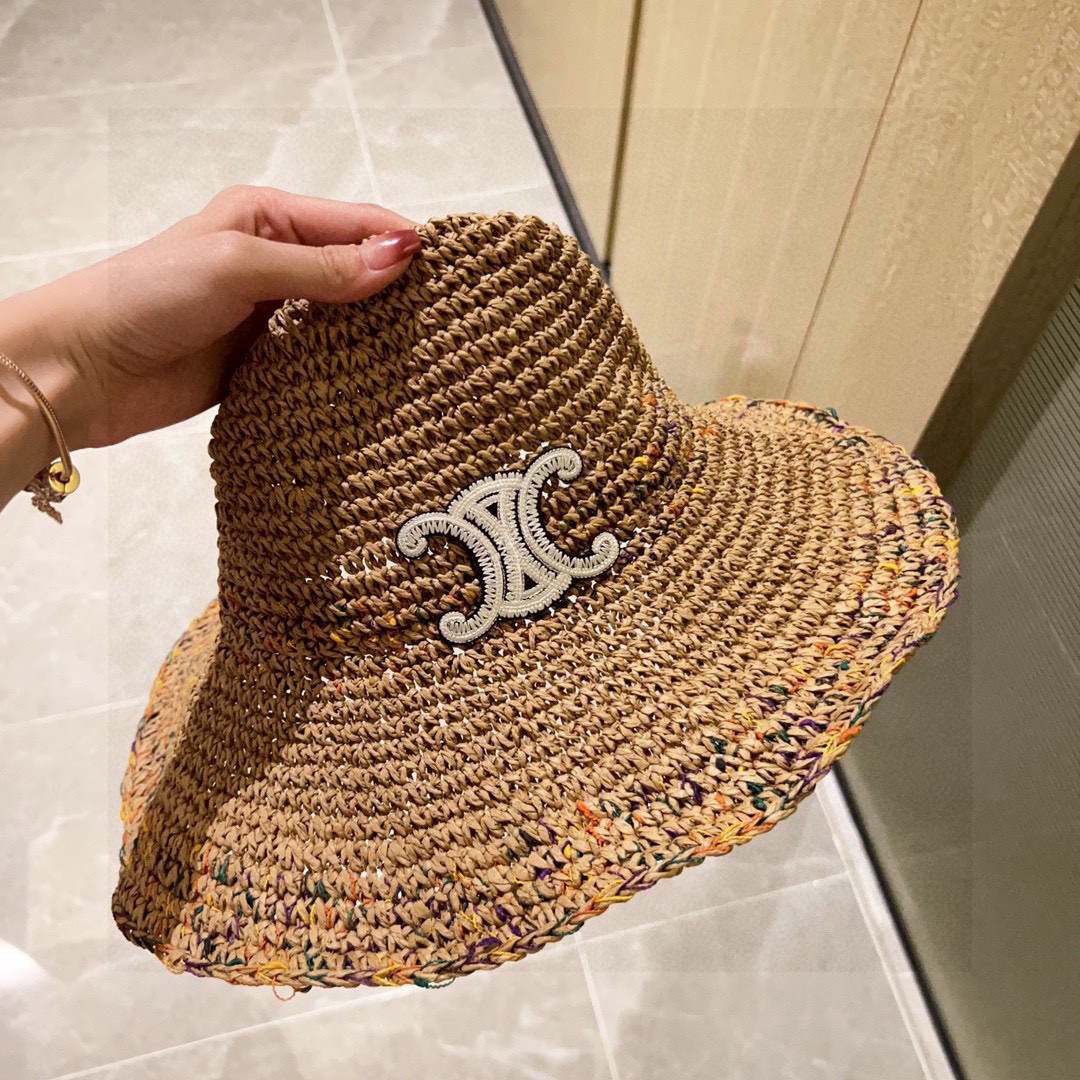 Ce**e crochet straw bucket hat