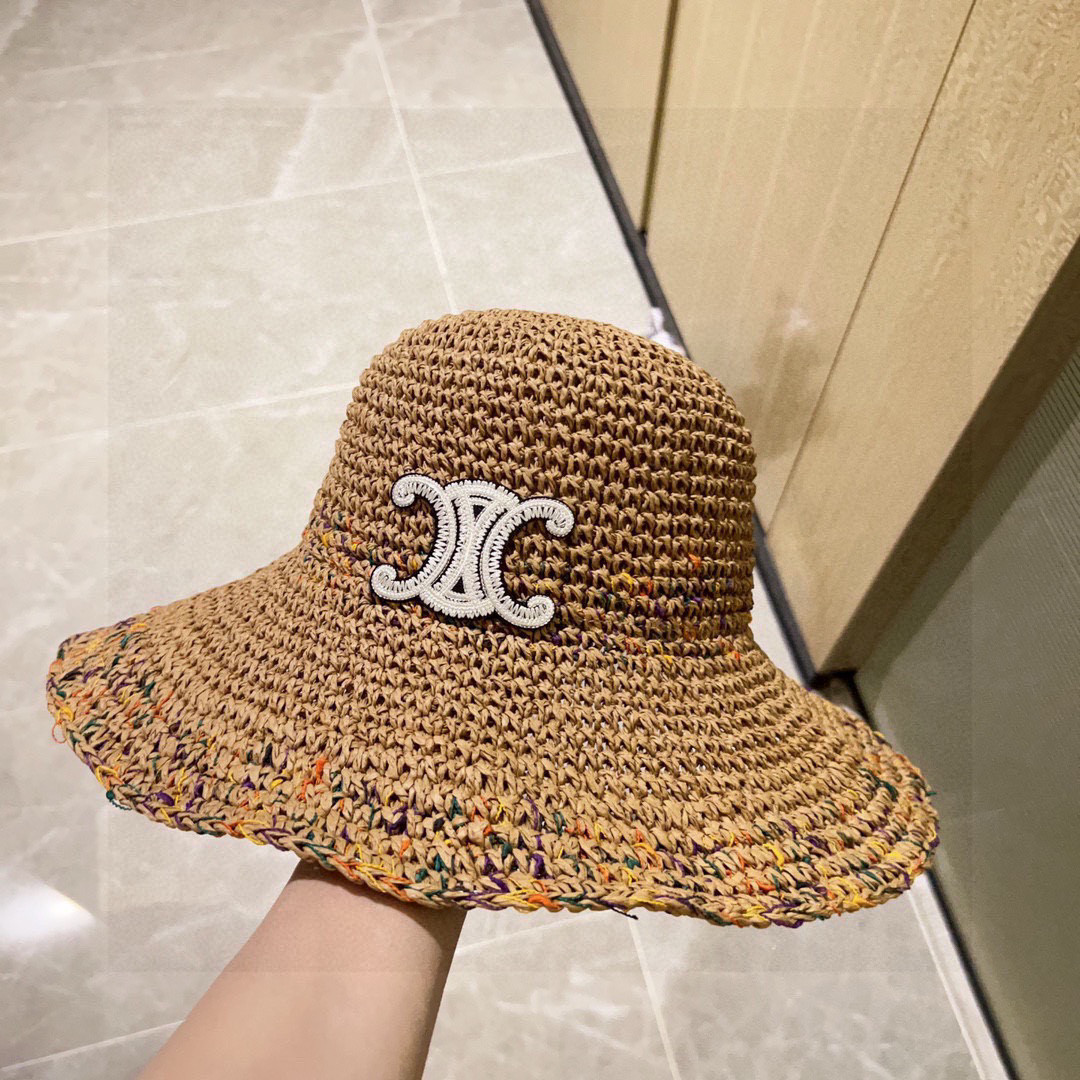 Ce**e crochet straw bucket hat