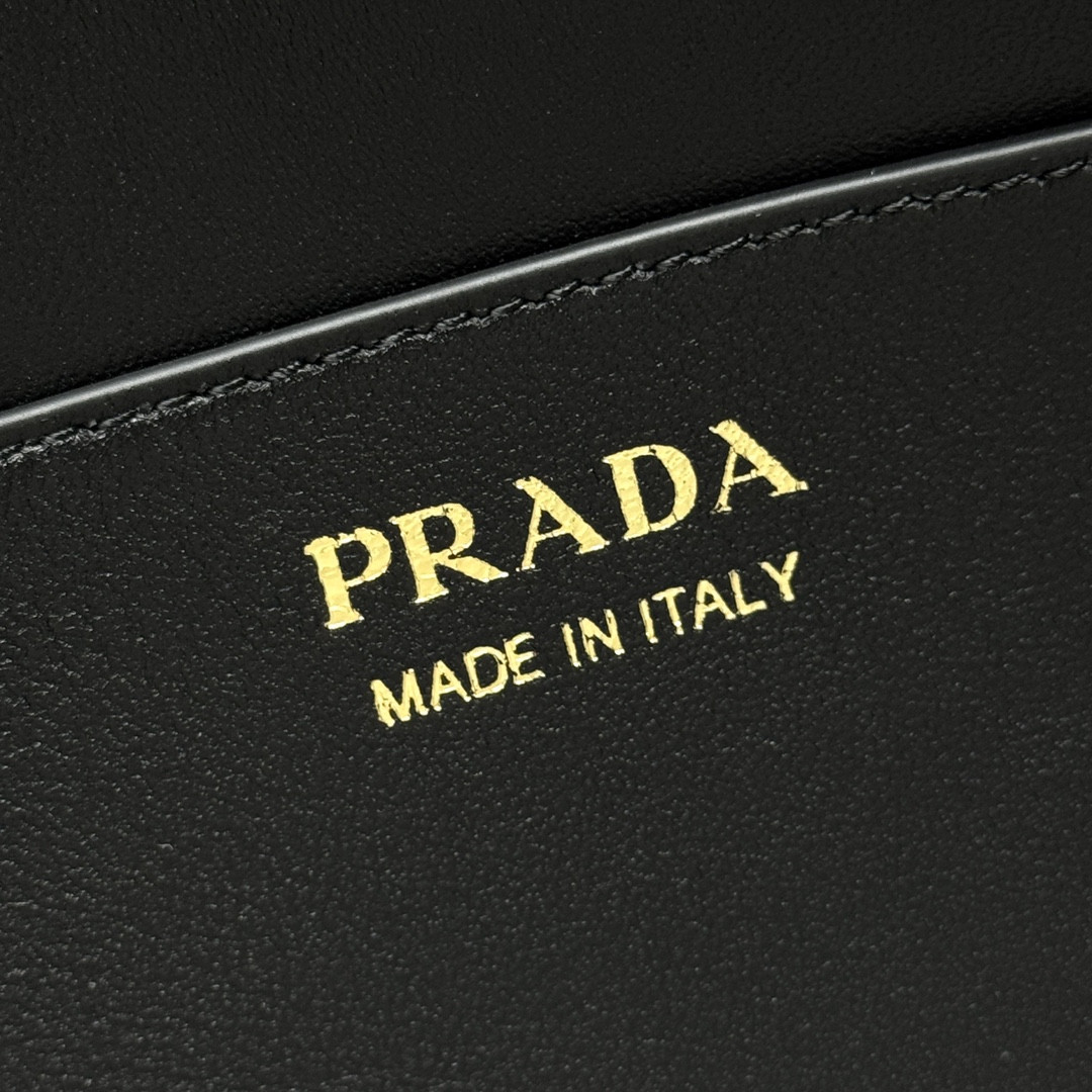 Pra*a demi-lune large leather shoulder bag 42x19.5x8.5cm
