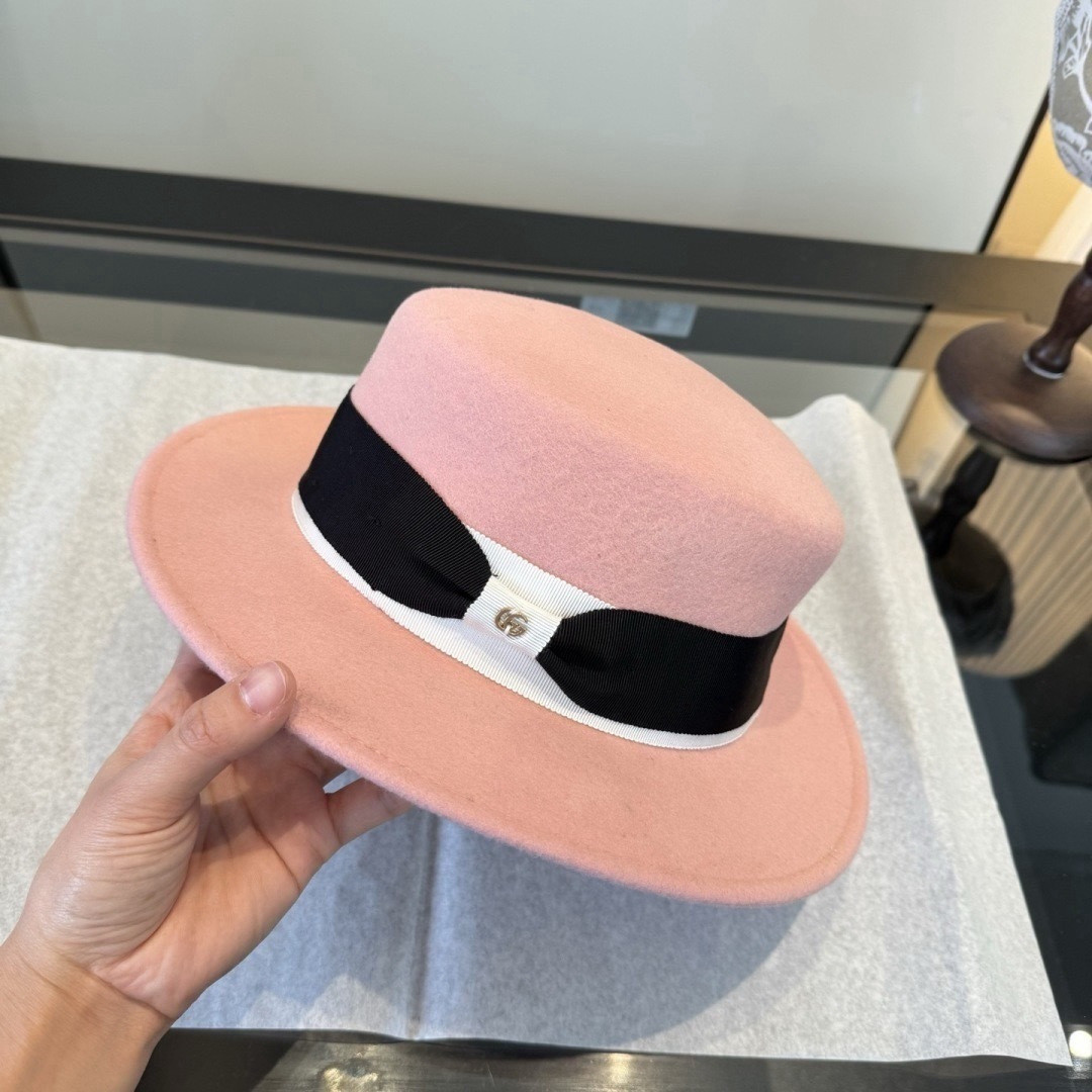 G*u*i wool felt hat 57cm head circumference
