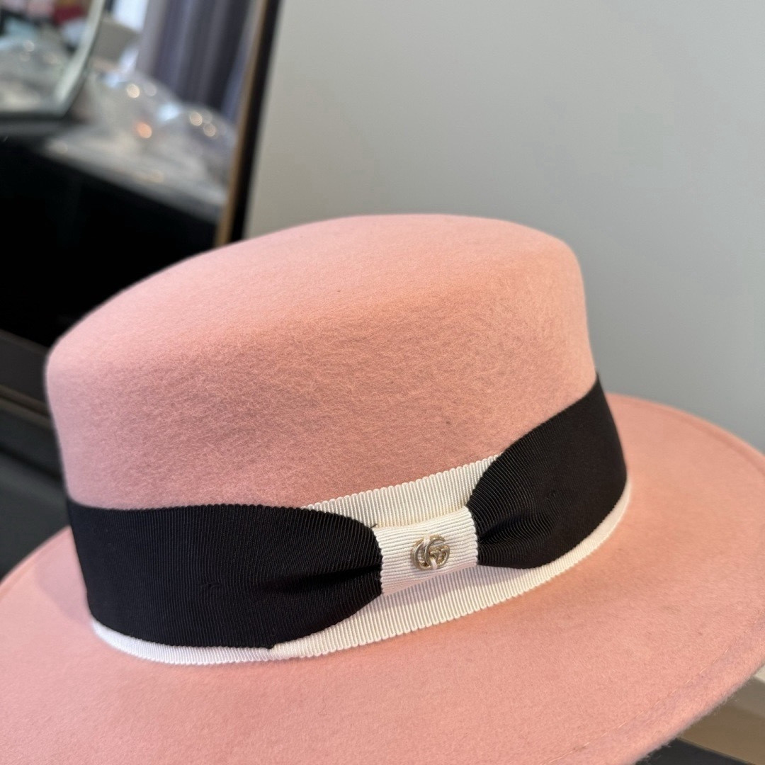 G*u*i wool felt hat 57cm head circumference