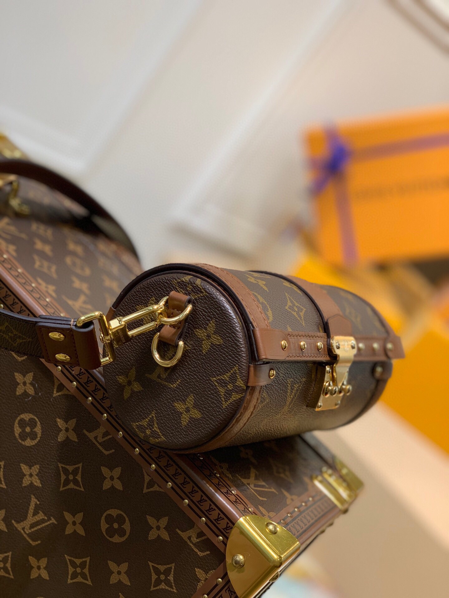LV PAPILLON TRUNK Handbag M57835 9x9x19cm
