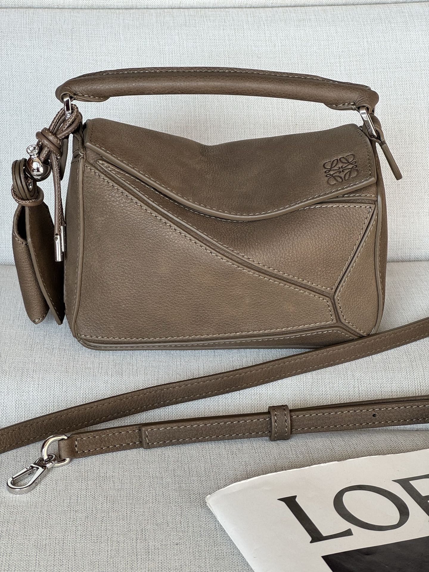 L0ew* mini featherlight puzzle bag 12.5x17.5x7.5cm