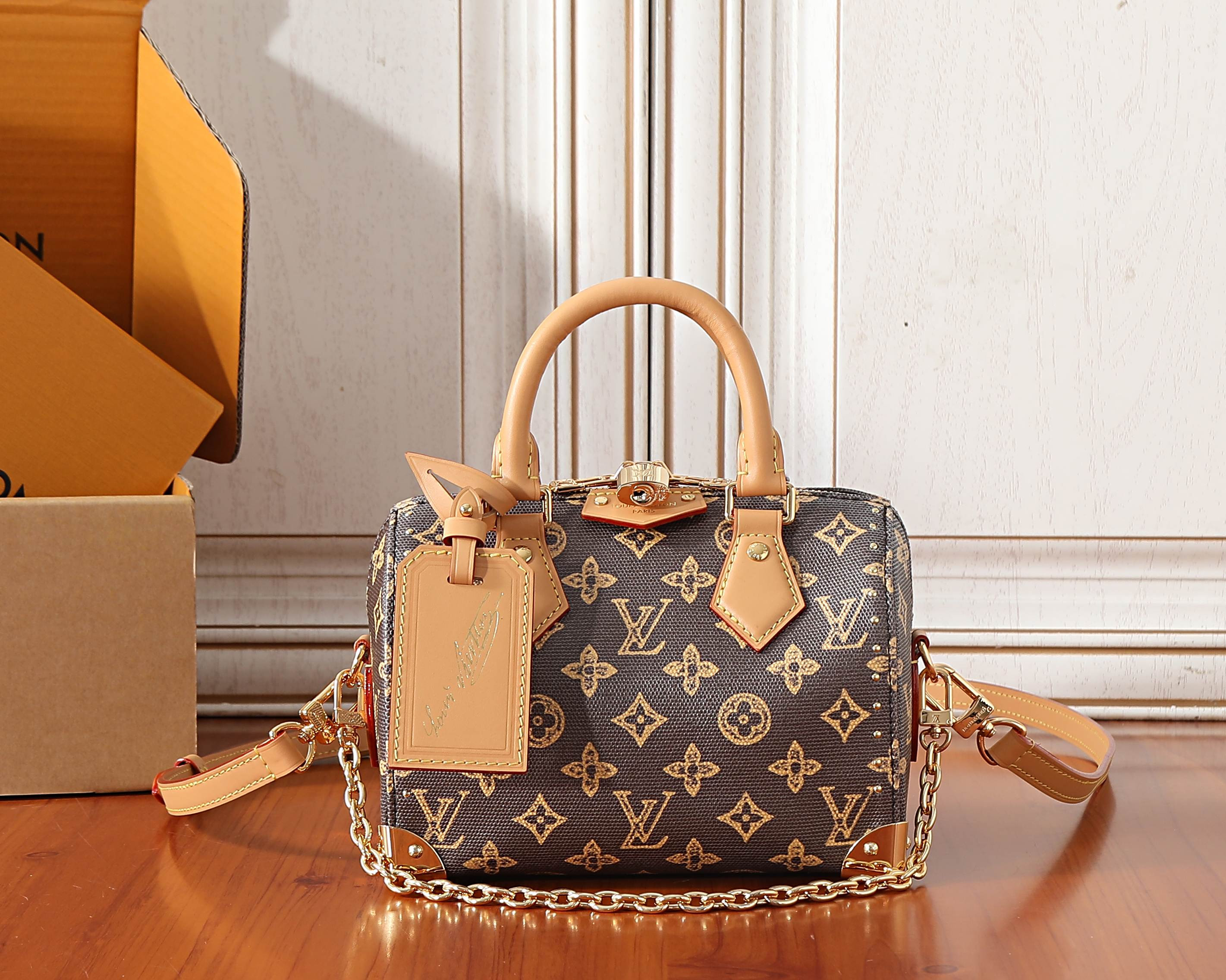 LV SPEEDY TRUNK 20 Handbag M28102 13.5x11x20.5cm