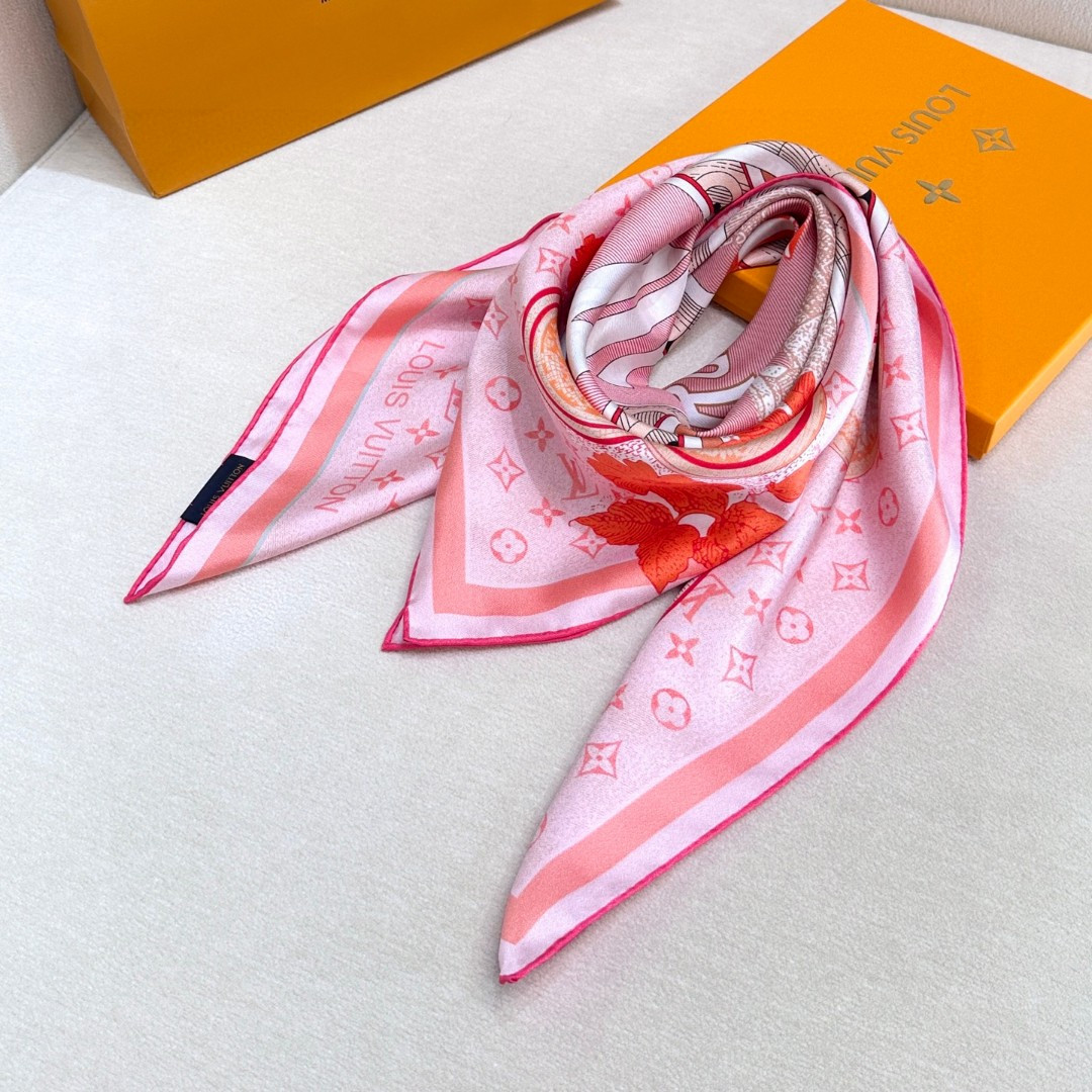 LV silk scarf 90x90cm